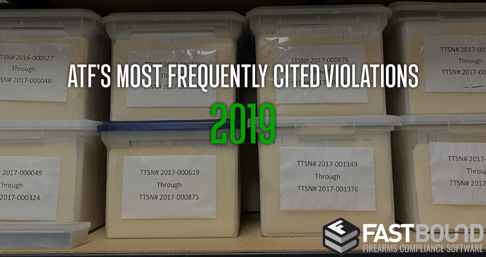ATF Most Frequently Cited Violations 2019