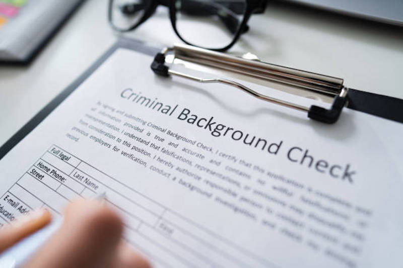 An image of a criminal background check.